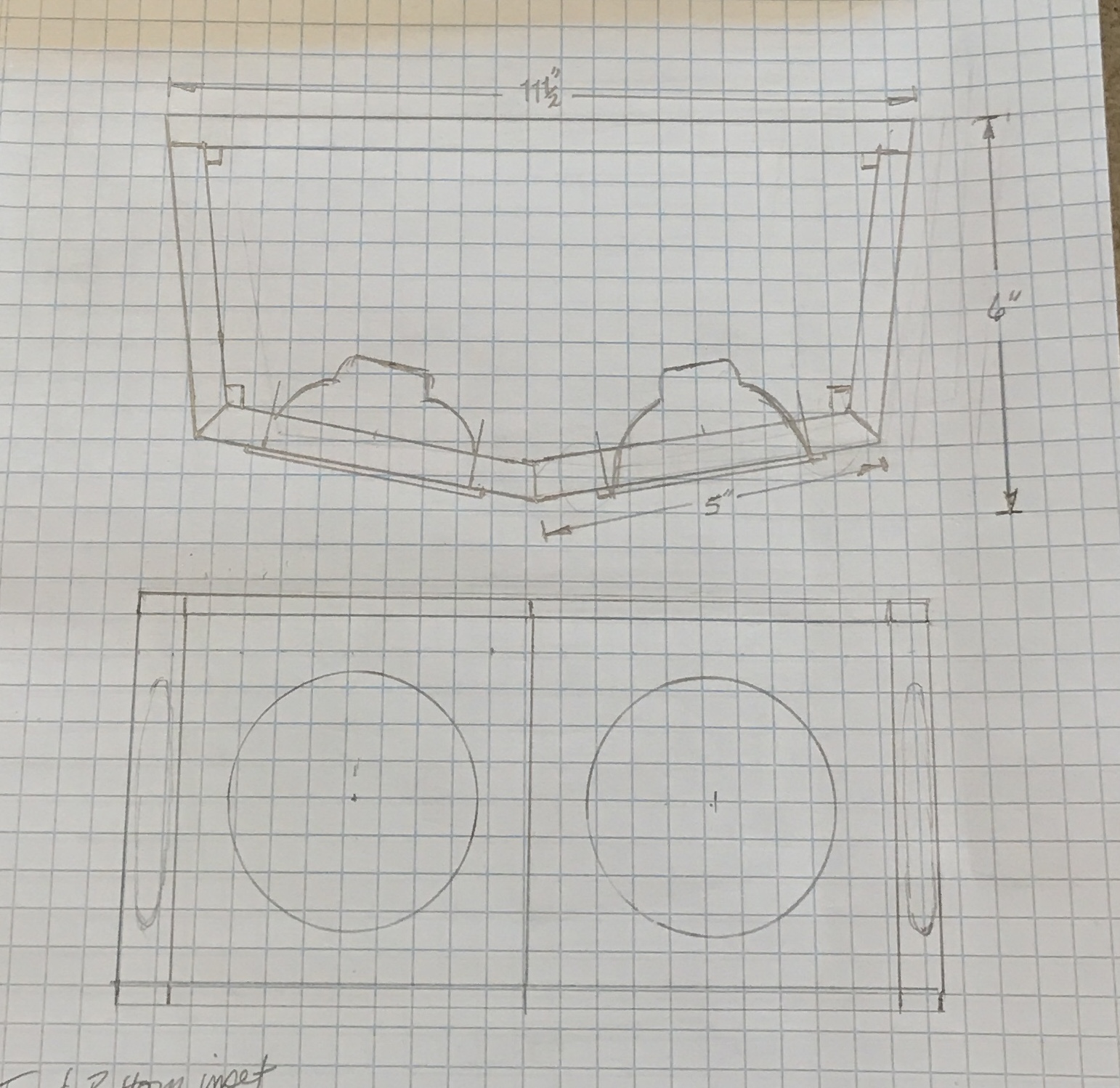 The heptahedron plan with 5 inch sides